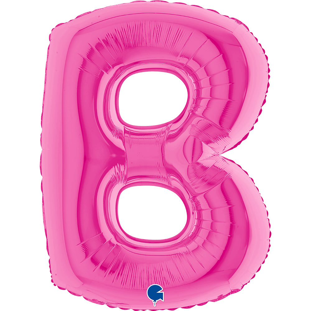 Letter Ballon B Roze - 102 cm