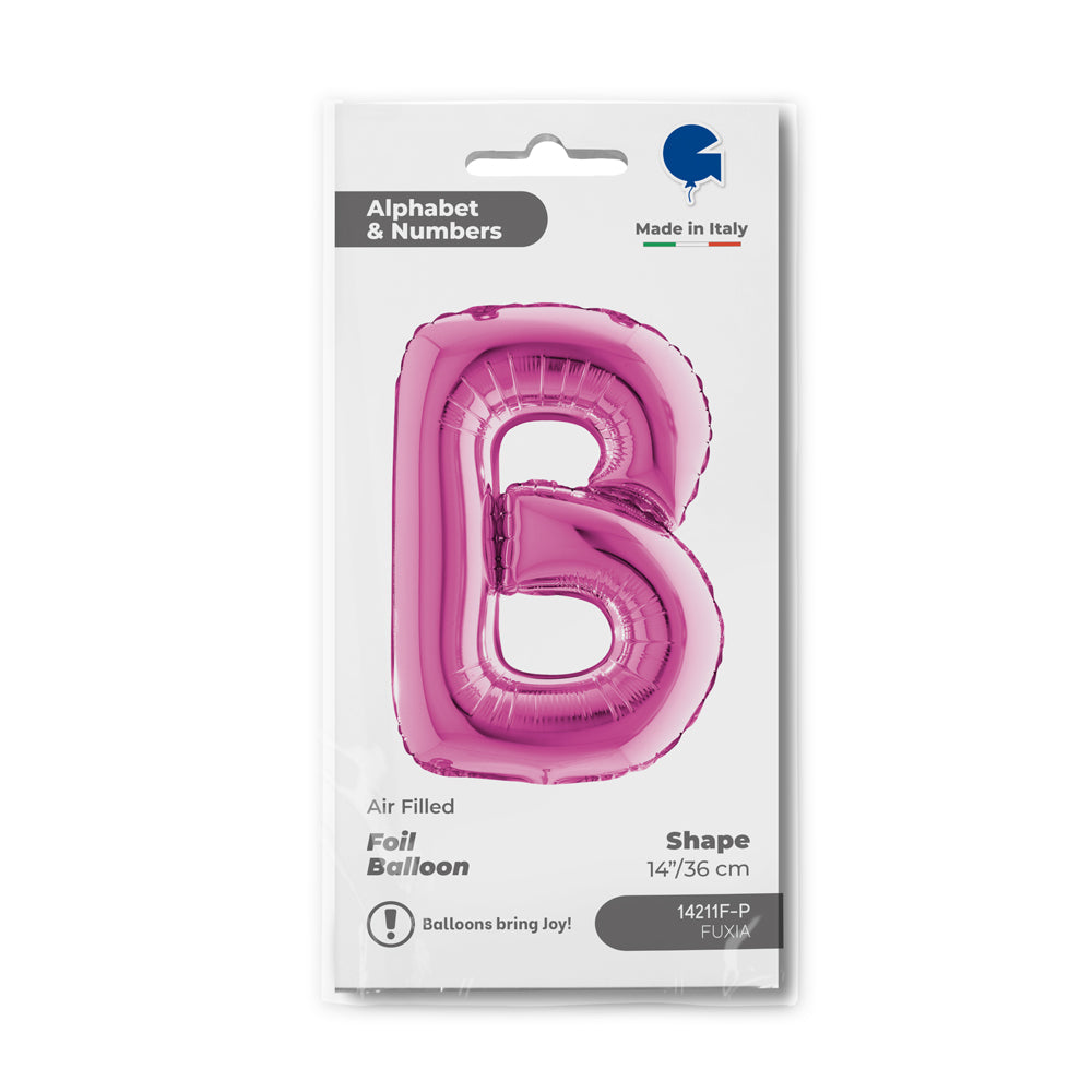 Letter Ballon B Roze - 35 cm