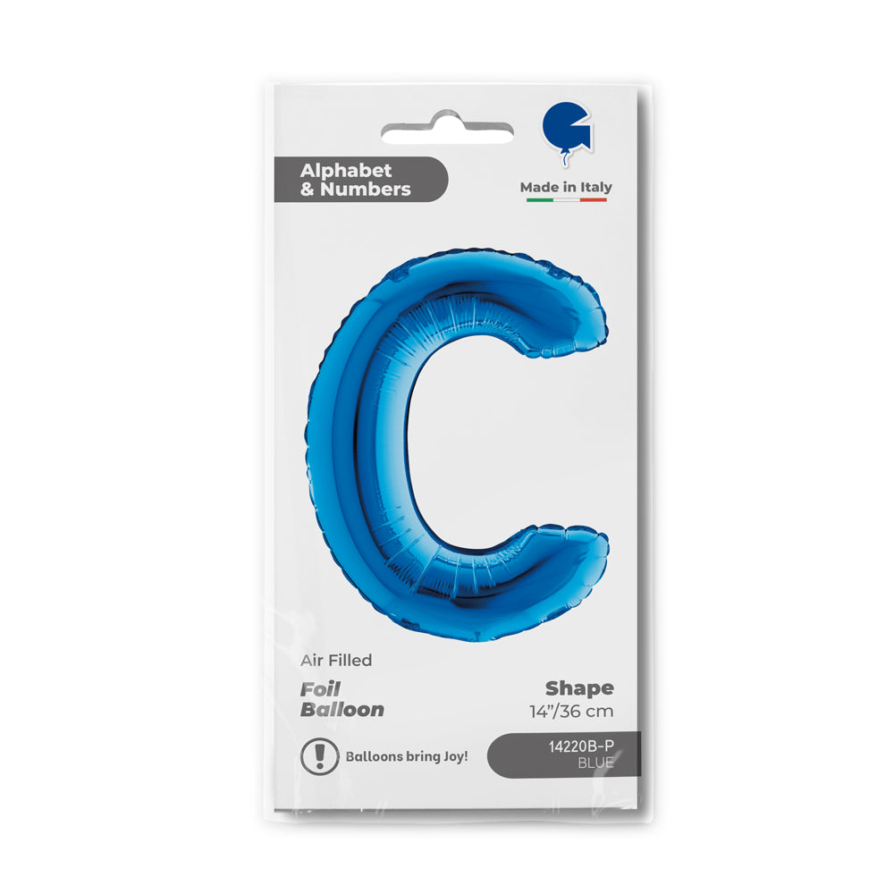 Letter Ballon C Blauw - 35 cm