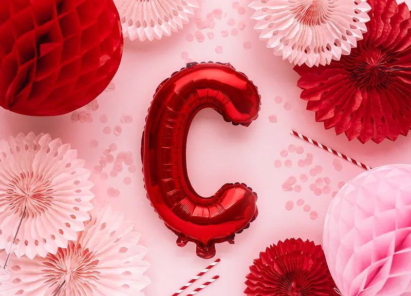Letter Ballon C Rood - 35 cm