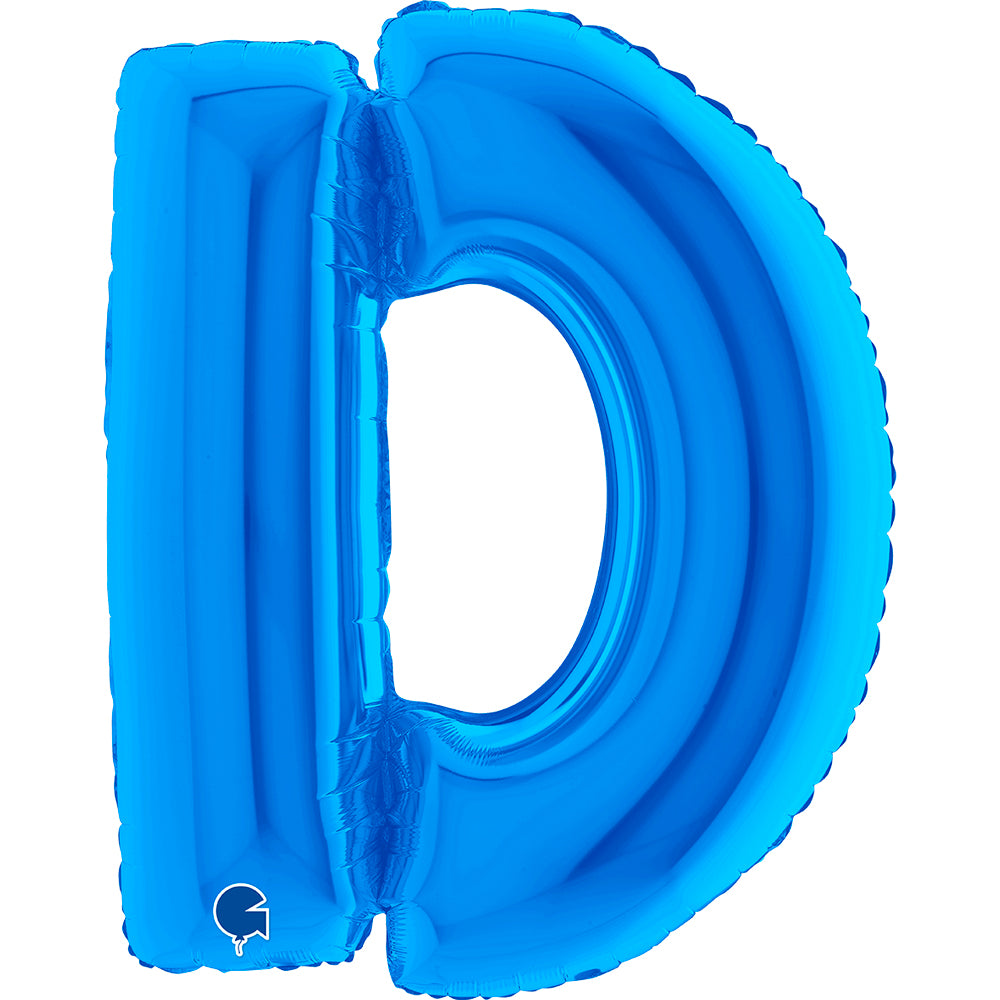 Letter Ballon D Blauw - 102 cm