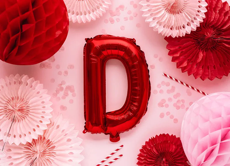 Letter Ballon D Rood - 35 cm