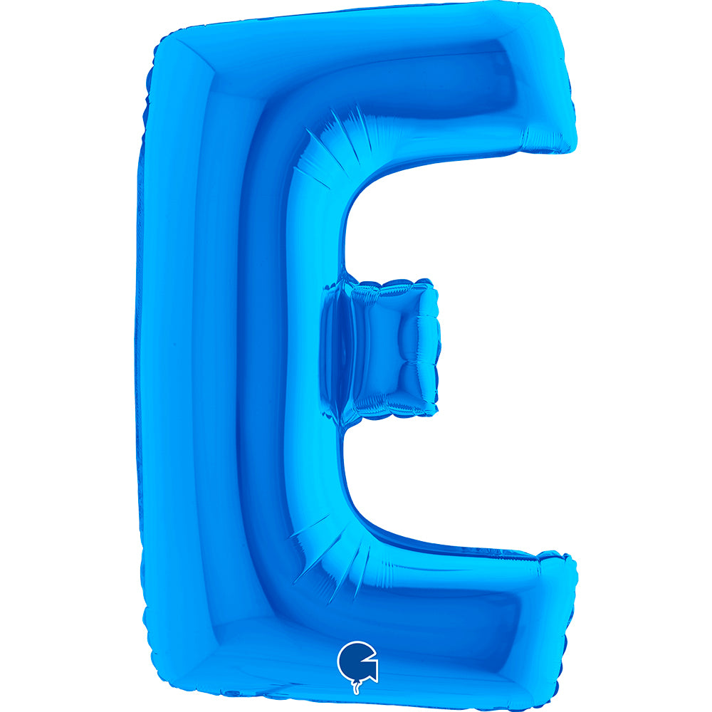 Letter Ballon E Blauw - 102 cm