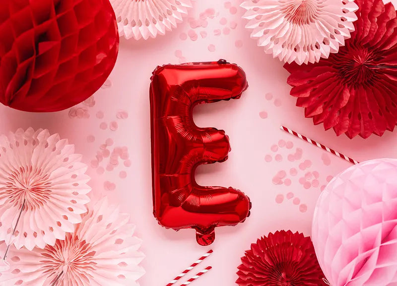 Letter Ballon E Rood - 35 cm