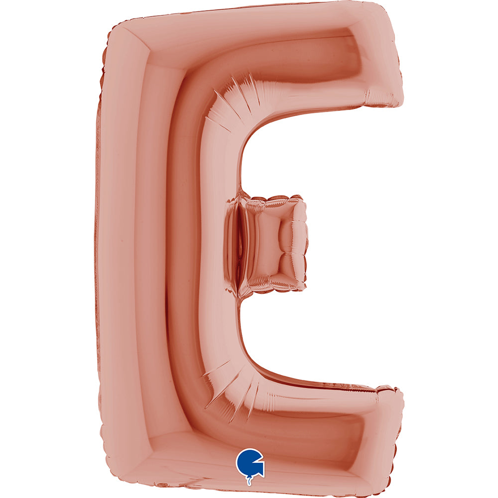 Letter Ballon E Rose Goud - 102 cm