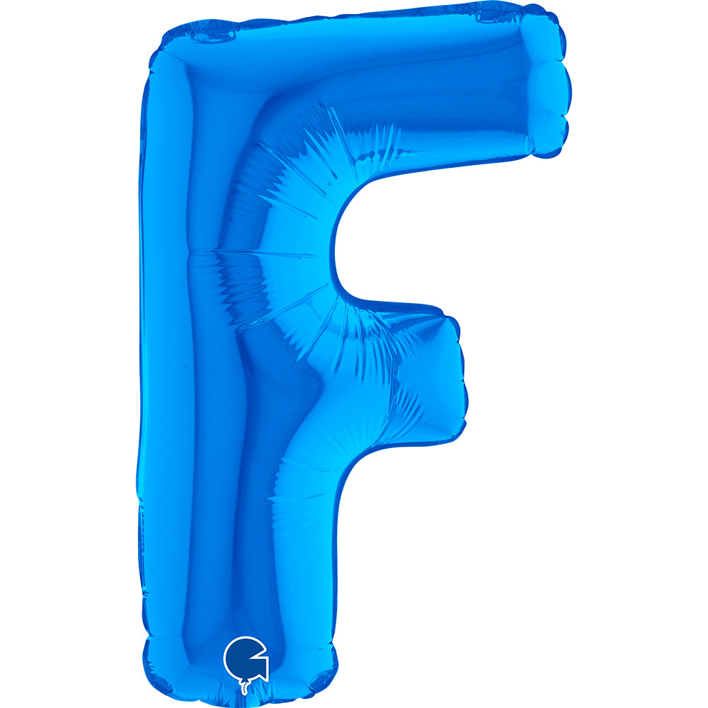 Letter Ballon F Blauw - 35 cm