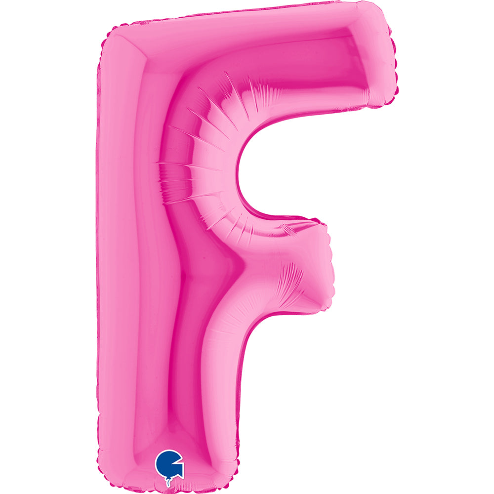Letter Ballon F Roze - 102 cm
