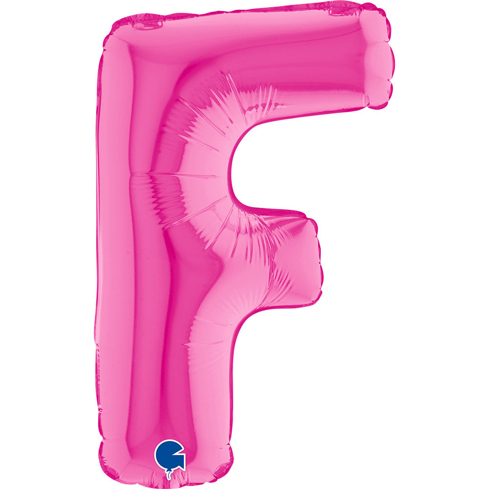 Letter Ballon F Roze - 35 cm