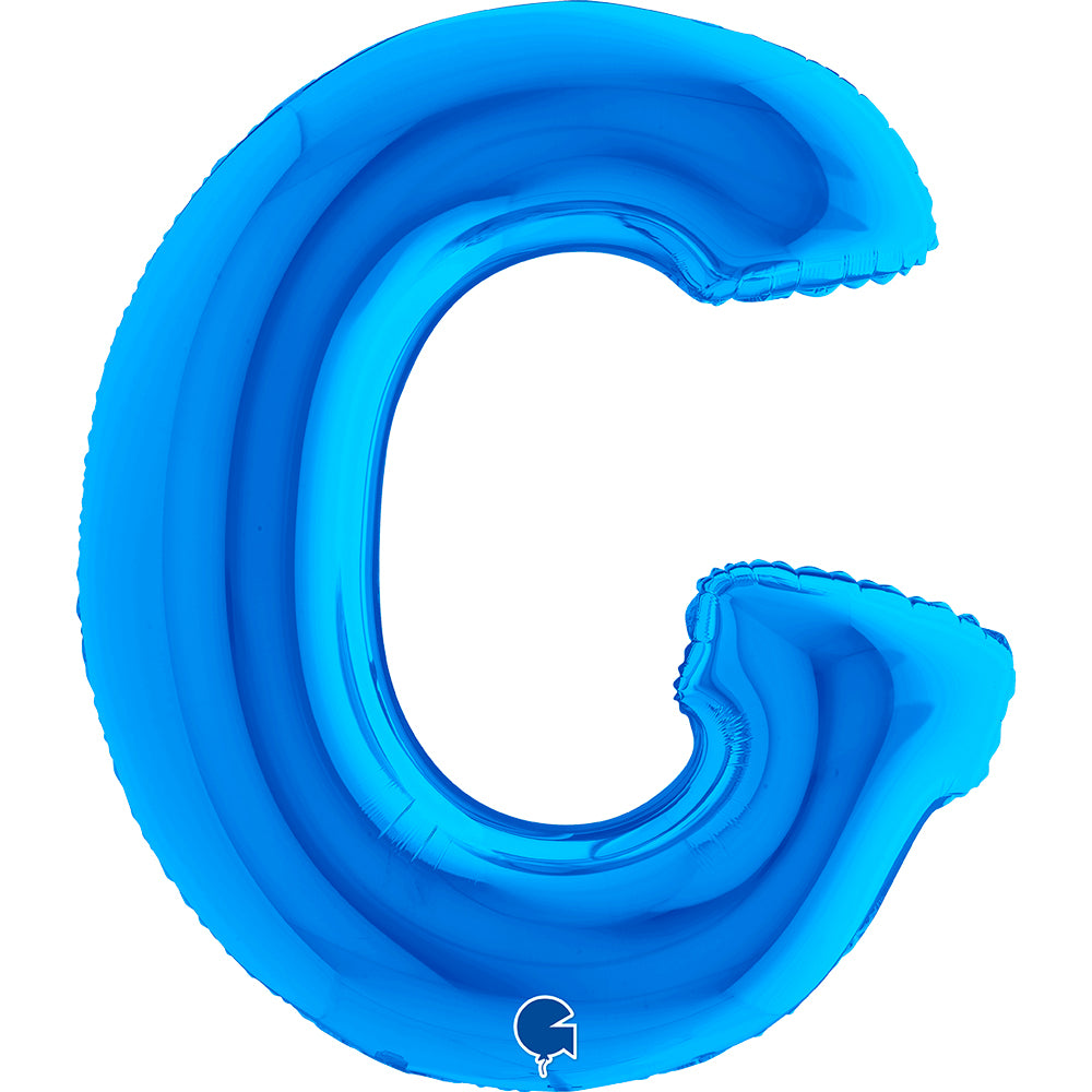 Letter Ballon G Blauw - 102 cm