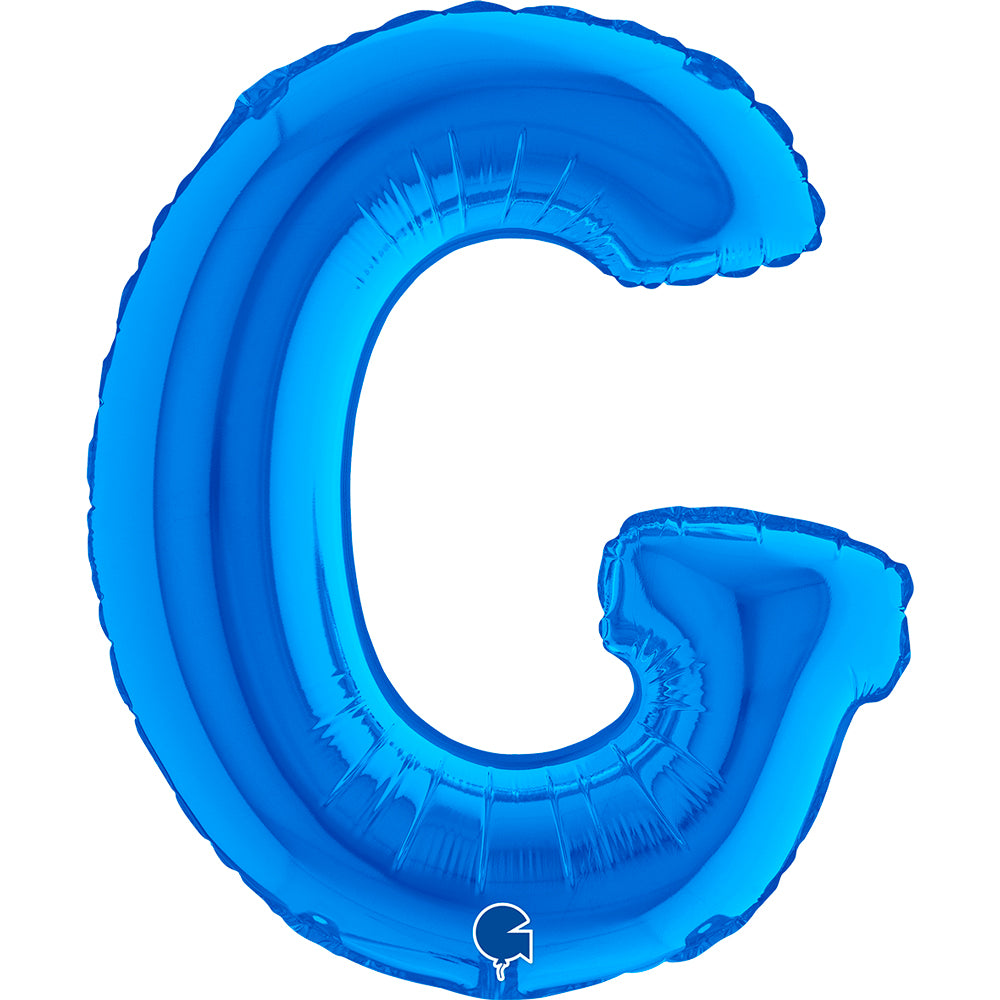 Letter Ballon G Blauw - 35 cm