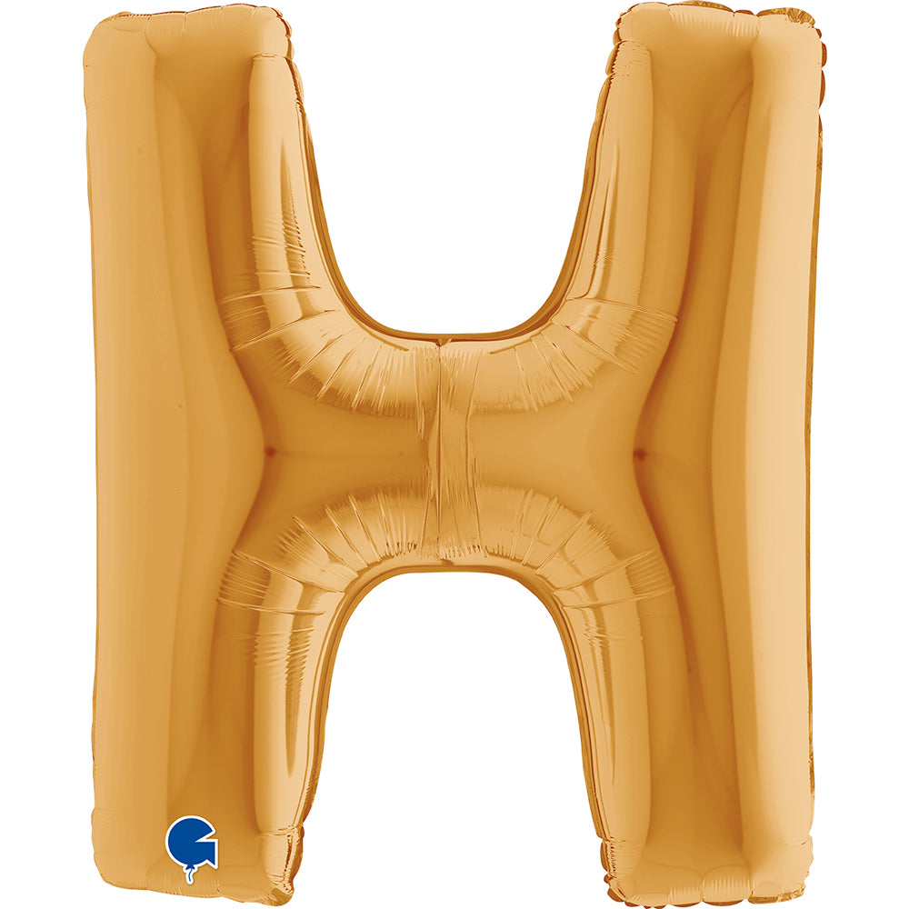 Letter Ballon H Goud 102 cm