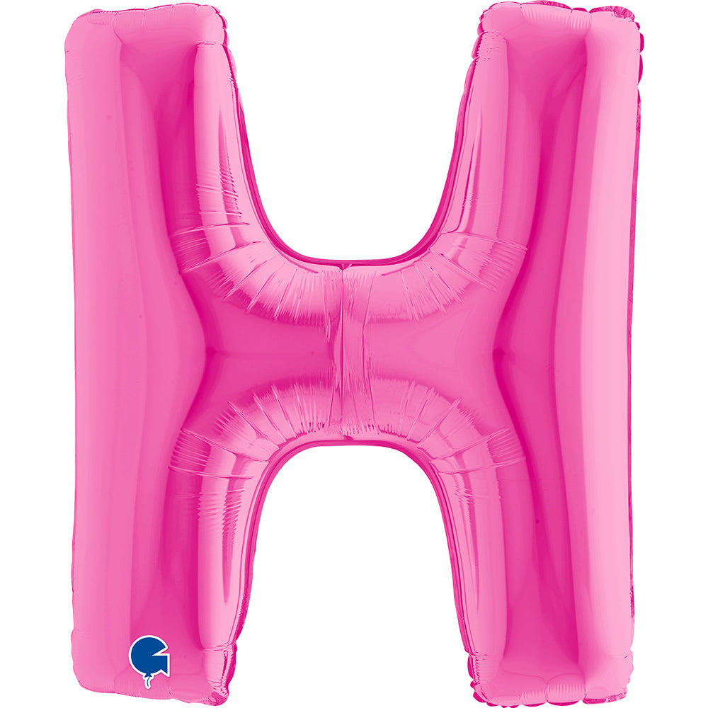 Letter Ballon H Roze - 102 cm