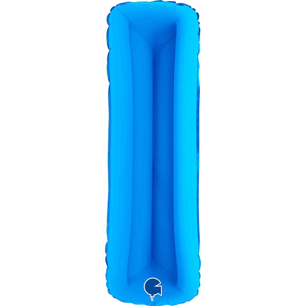 Letter Ballon I Blauw - 102 cm
