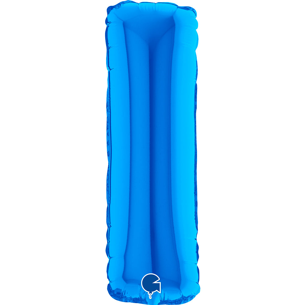 Letter Ballon I Blauw - 35 cm