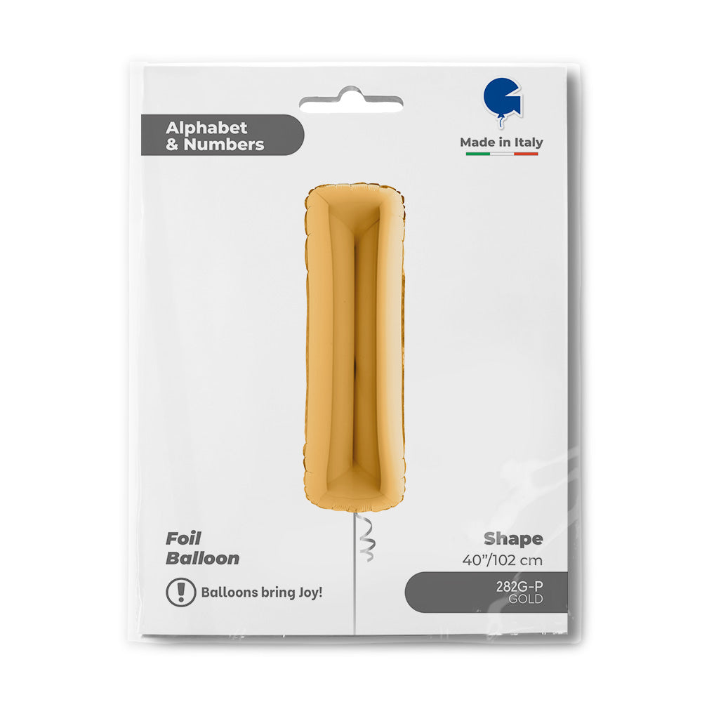 Letter Ballon I Goud 102 cm