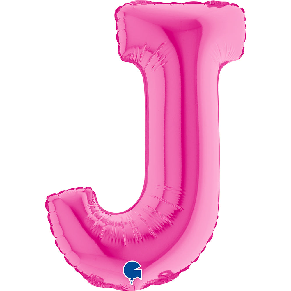 Letter Ballon J Roze - 35 cm