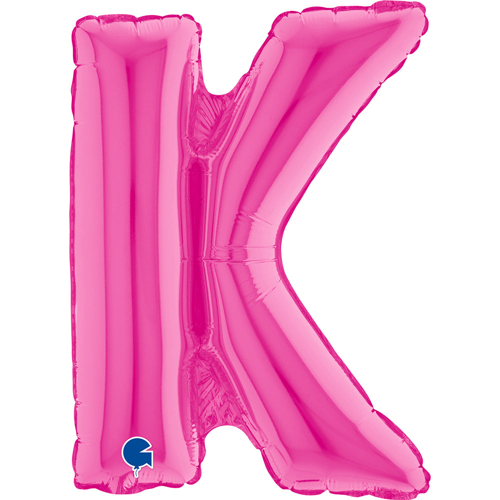 Letter Ballon K Roze - 35 cm