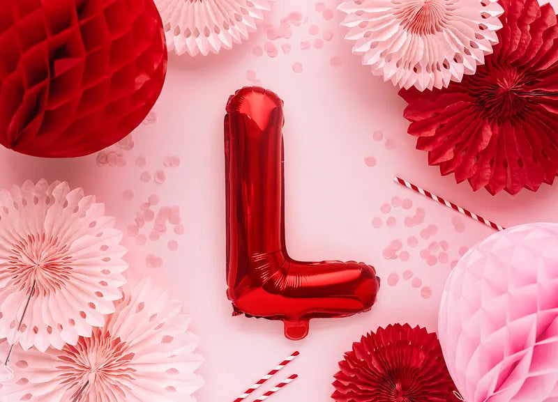 Letter Ballon L Rood - 35 cm