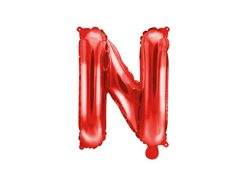 Letter Ballon N Rood - 35 cm