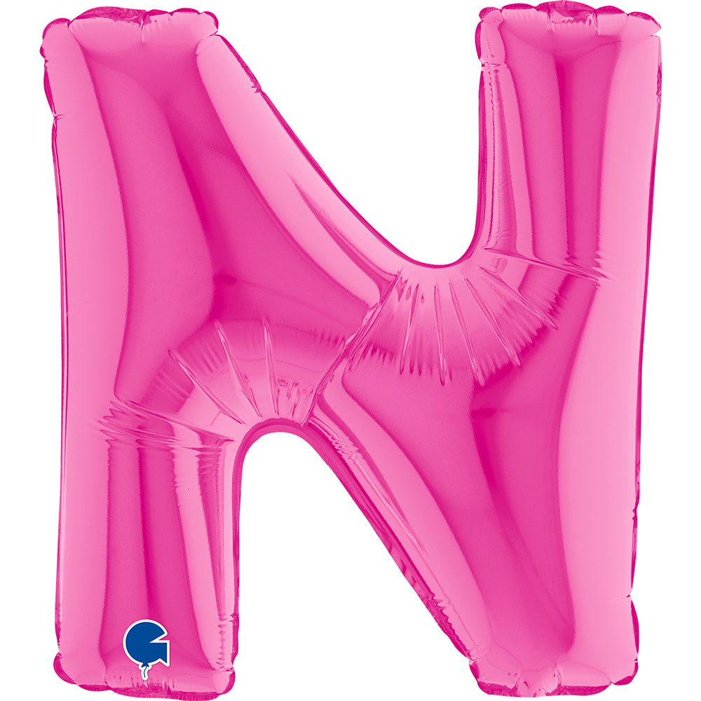 Letter Ballon N Roze - 35 cm