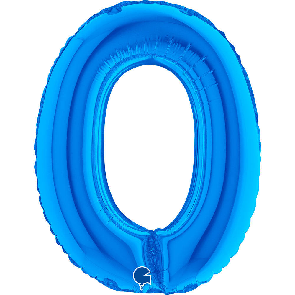 Letter Ballon O Blauw - 35 cm