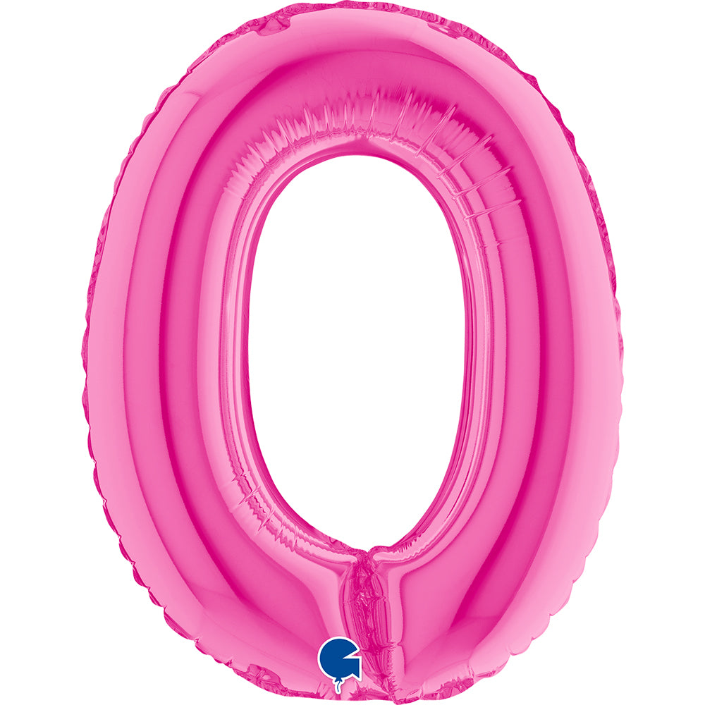 Letter Ballon O Roze - 35 cm