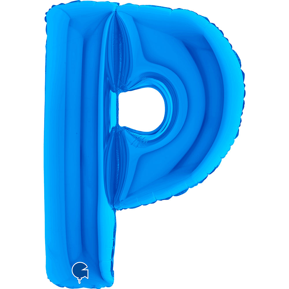 Letter Ballon P Blauw - 102 cm