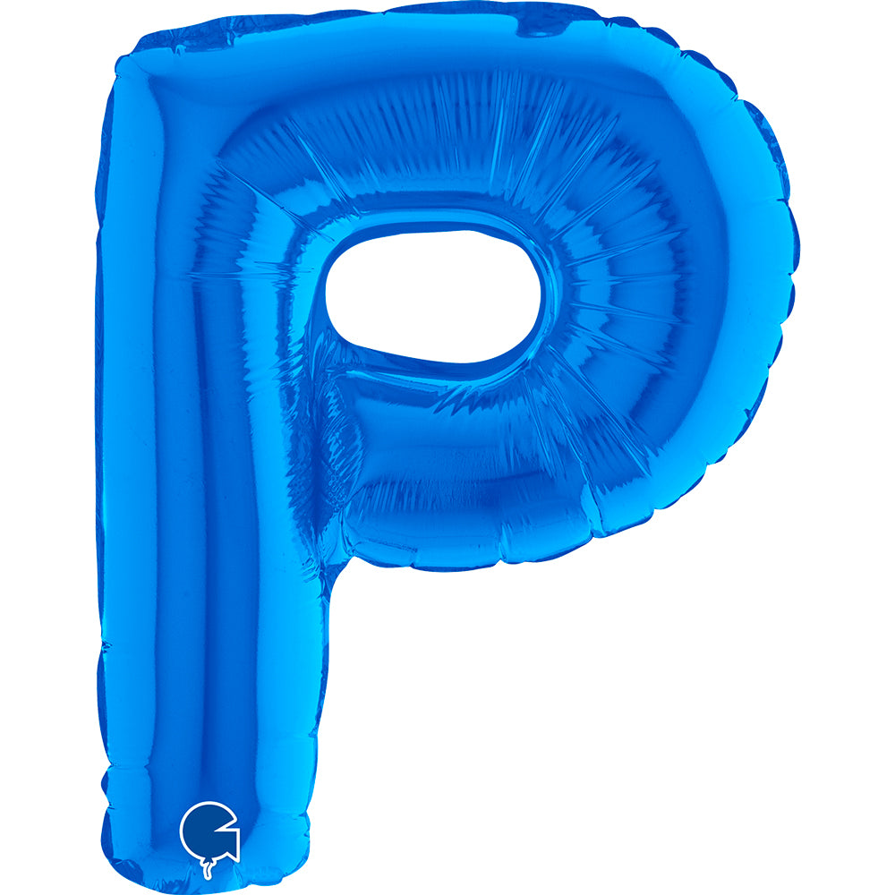 Letter Ballon P Blauw - 35 cm