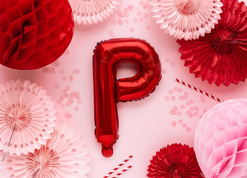 Letter Ballon P Rood - 35 cm