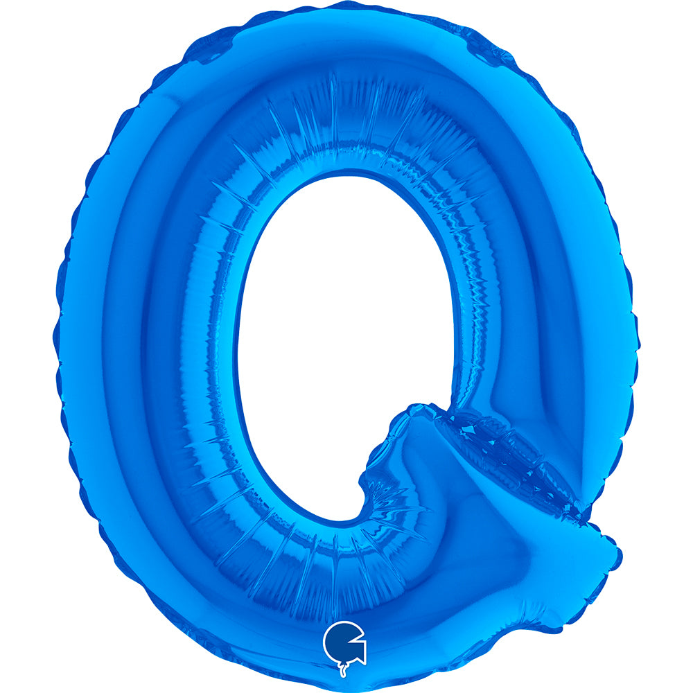 Letter Ballon Q Blauw - 35 cm