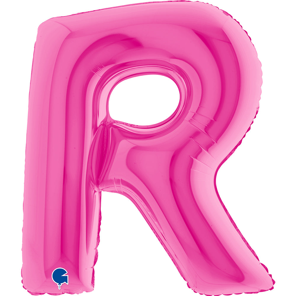 Letter Ballon R Roze - 102 cm