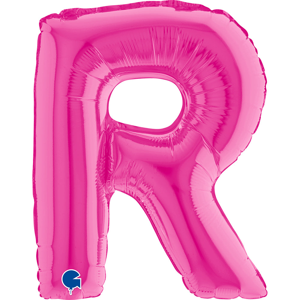 Letter Ballon R Roze - 35 cm
