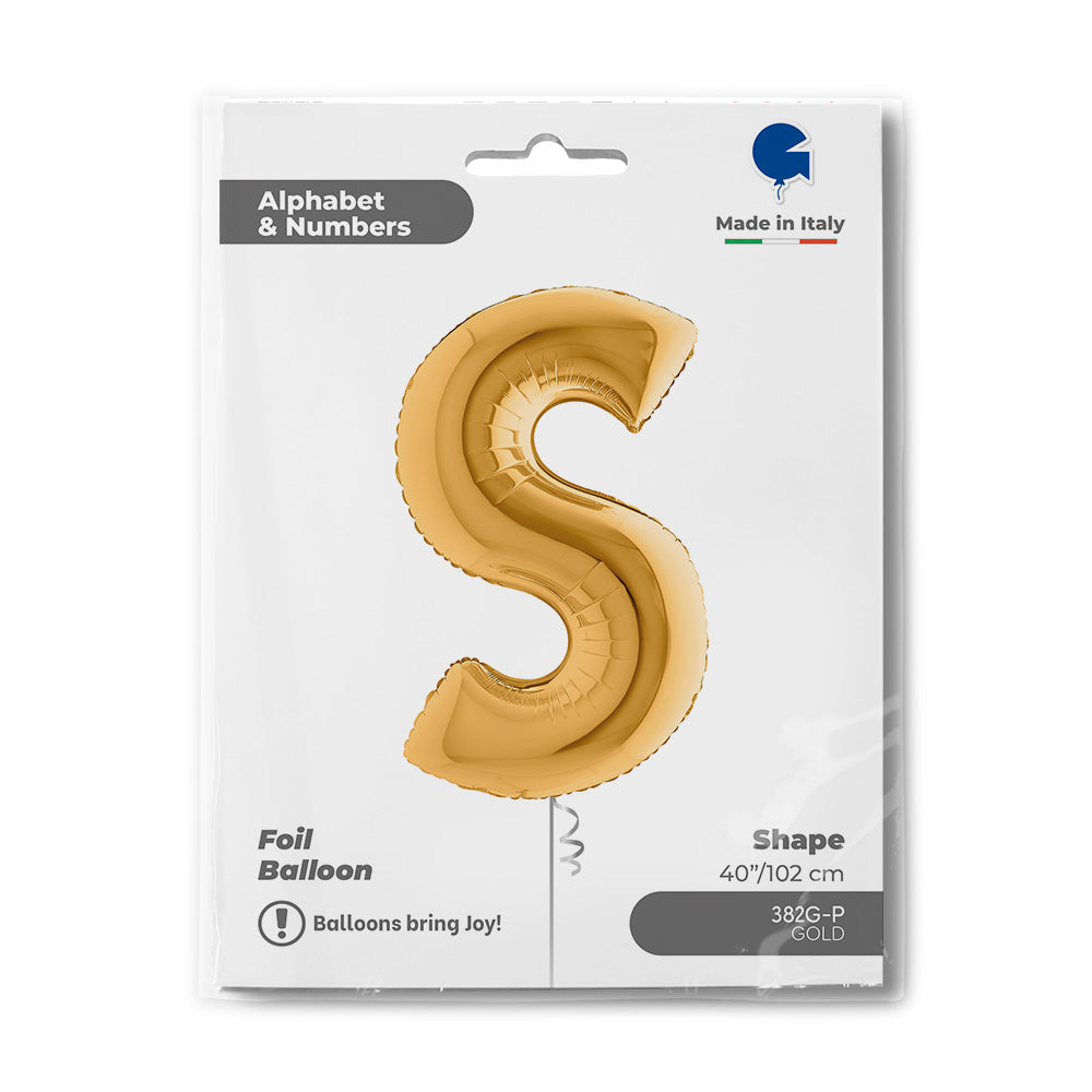 Letter Ballon S Goud 102 cm