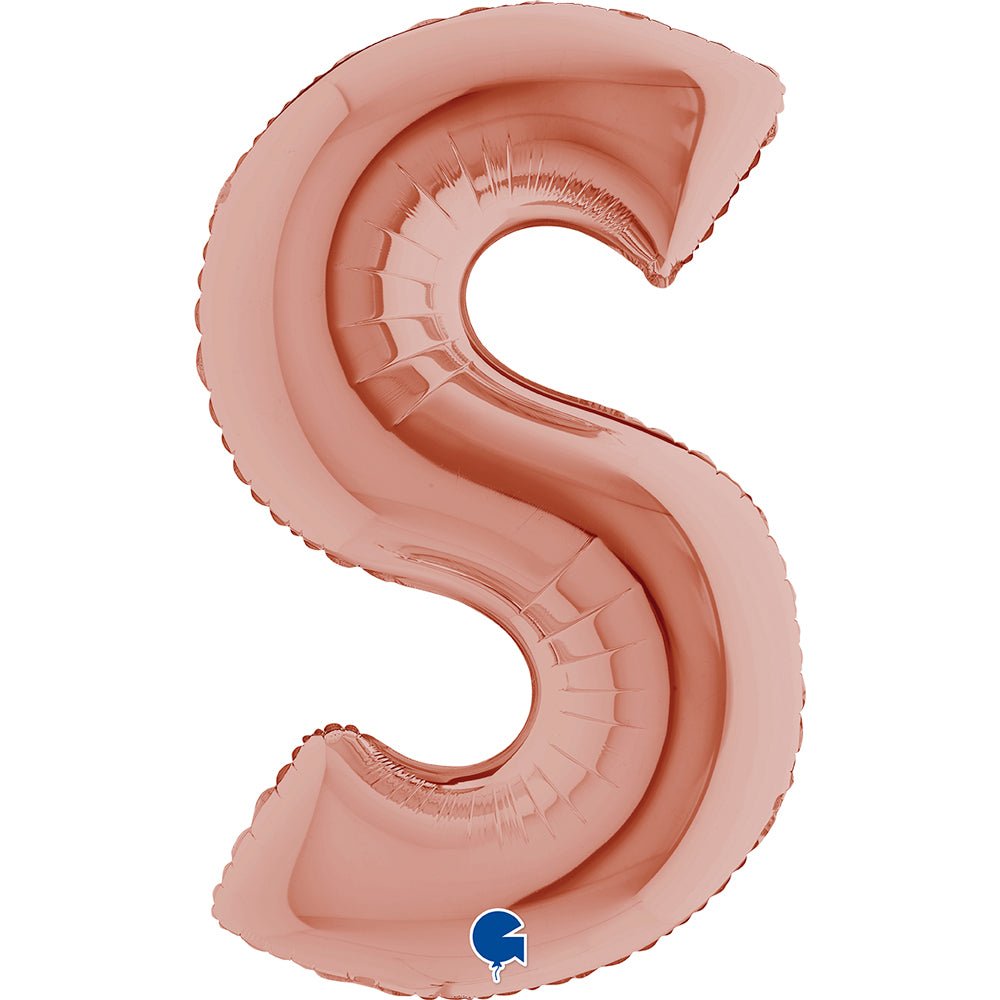 Letter Ballon S Rose Goud - 102 cm