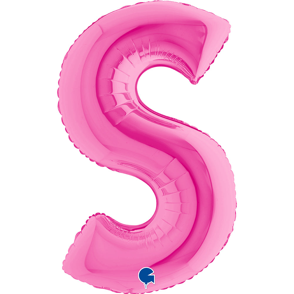 Letter Ballon S Roze - 102 cm