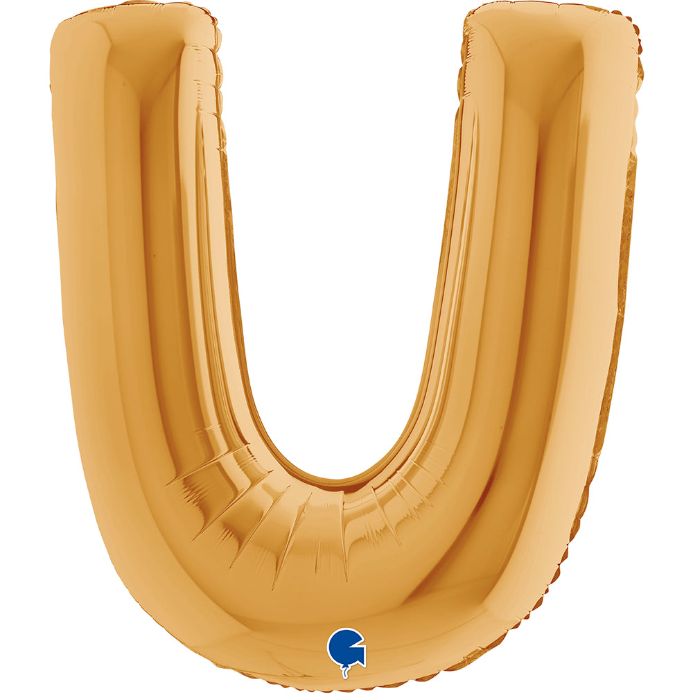 Letter Ballon U Goud 102 cm