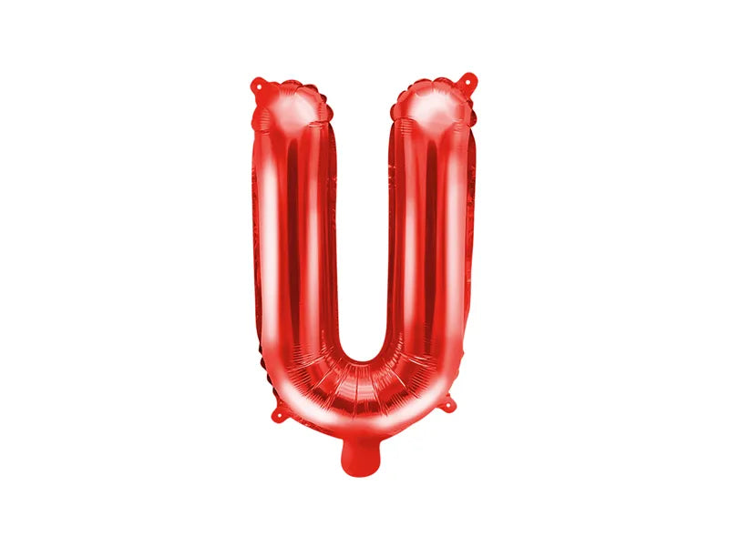 Letter Ballon U Rood - 35 cm