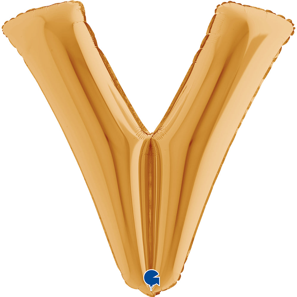 Letter Ballon V Goud 102 cm