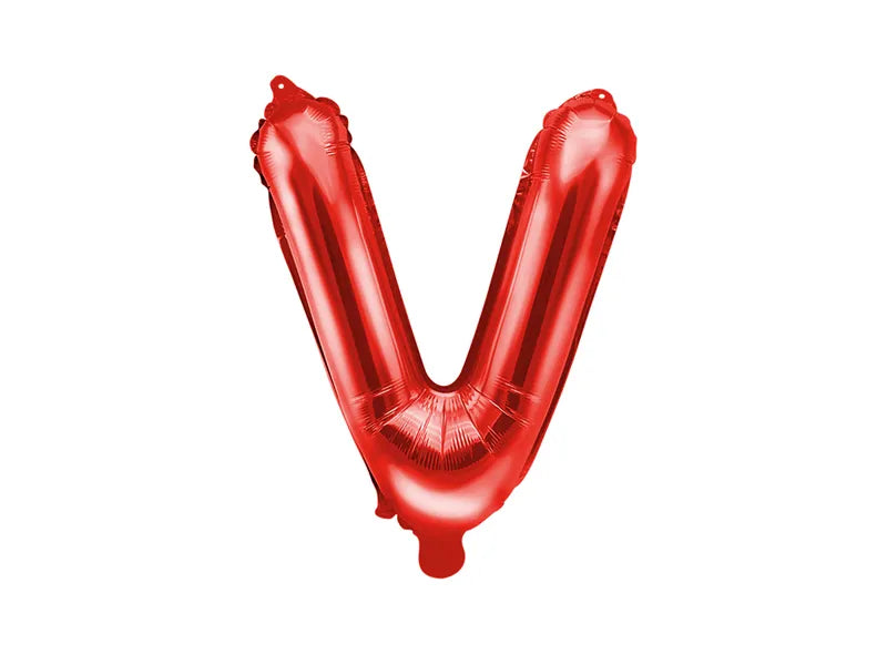 Letter Ballon V Rood - 35 cm