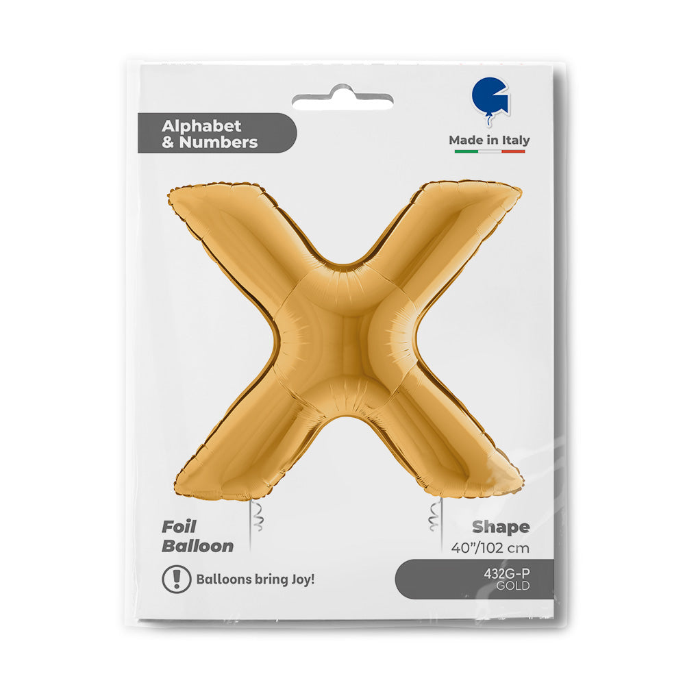 Letter Ballon X Goud 102 cm