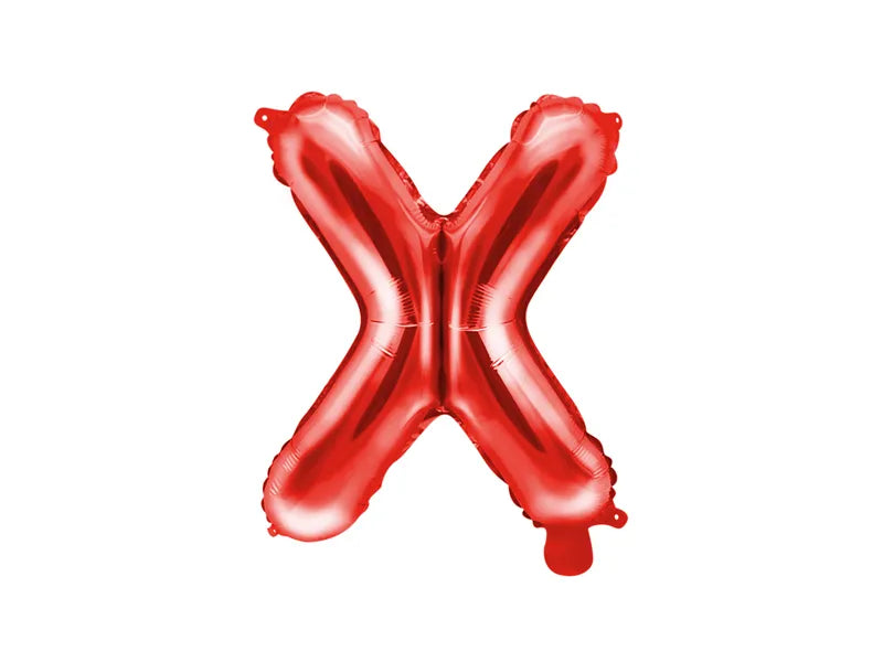 Letter Ballon X Rood - 35 cm