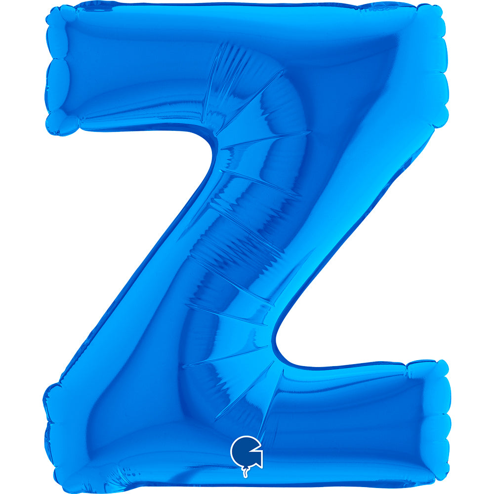 Letter Ballon Z Blauw - 35 cm
