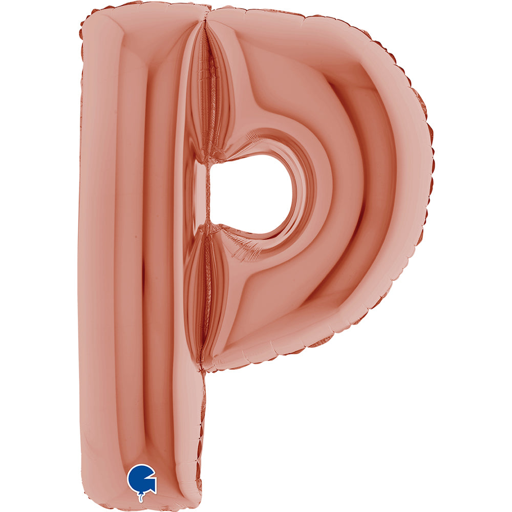 Letter Ballon P Rose Goud - 102 cm