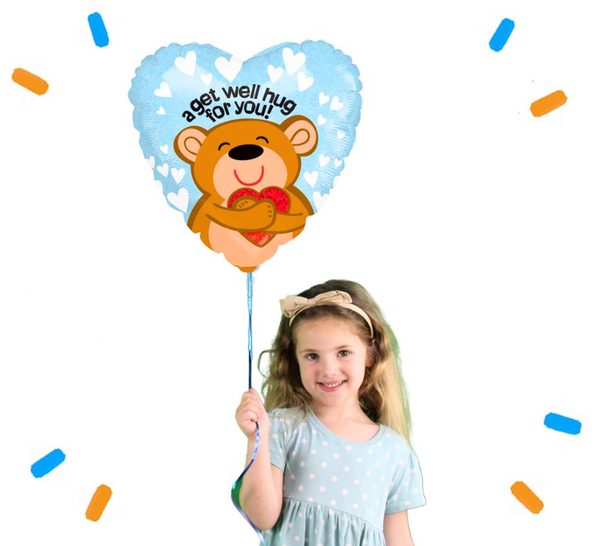 A Get Well Hug For You Helium Ballon - Gevuld Met Helium - 46 cm - Ballonnenshop.nl