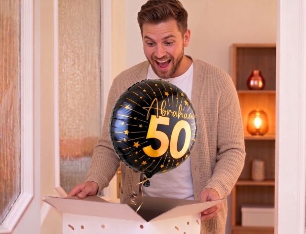 Abraham 50 Jaar Helium Ballon - Gevuld Met Helium - 45 cm - Ballonnenshop.nl