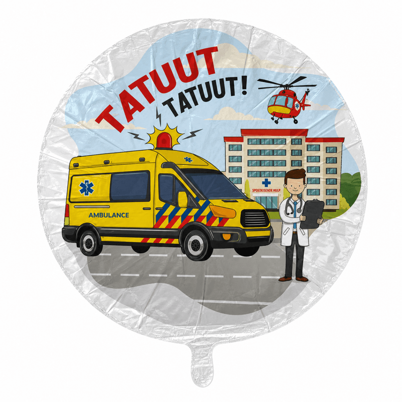Ambulance Folie Ballon - 43 cm - Ballonnenshop.nl
