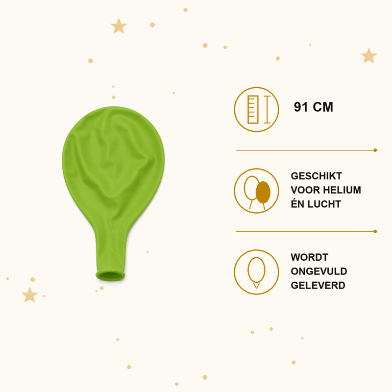 Appel Groene Mega Ballon XL 91 cm - Ballonnenshop.nl