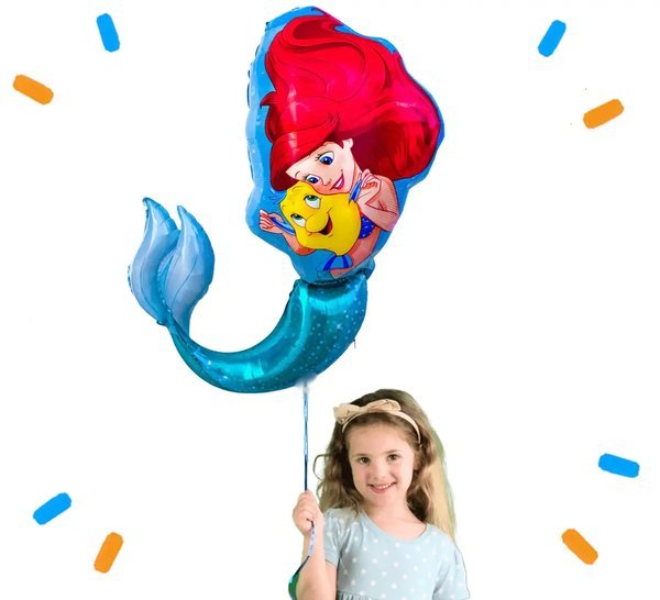 Ariel Disney Prinses XL Helium Ballon - Gevuld Met Helium - 86 cm - Ballonnenshop.nl