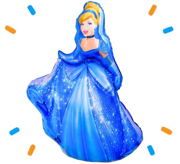 Assepoester Disney Prinses XL Helium Ballon - Gevuld Met Helium - 84 cm - Ballonnenshop.nl