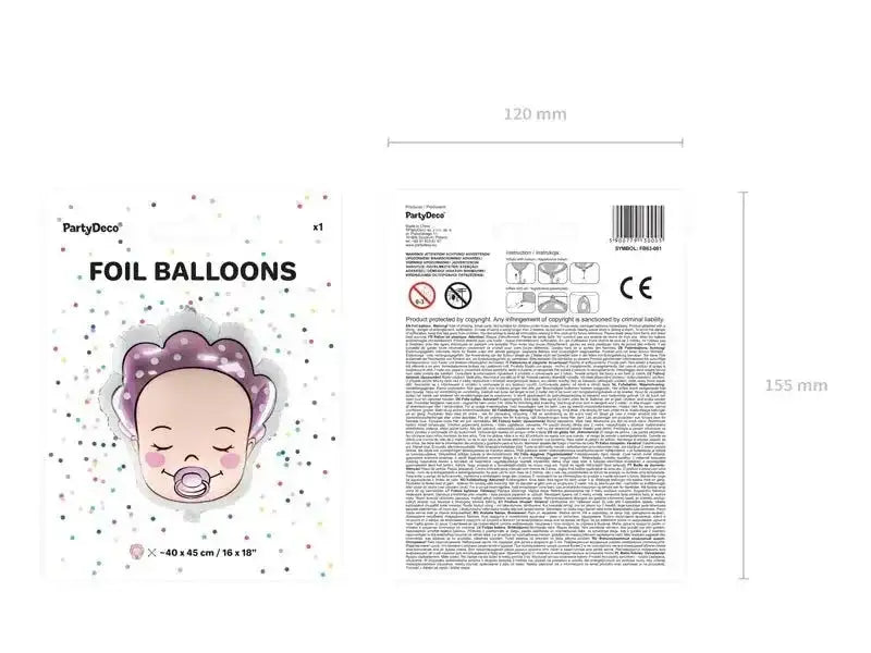 Baby Folie Ballon Meisje - 45 cm - Ballonnenshop.nl